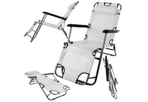 Comfort Ligstoel Deluxe - Verstelbaar - Antislip - Grijs