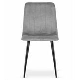 Luxe Velvet Eetkamerstoelen Set - Lichtgrijs Fluweel met Metalen Frame - 2 stuks