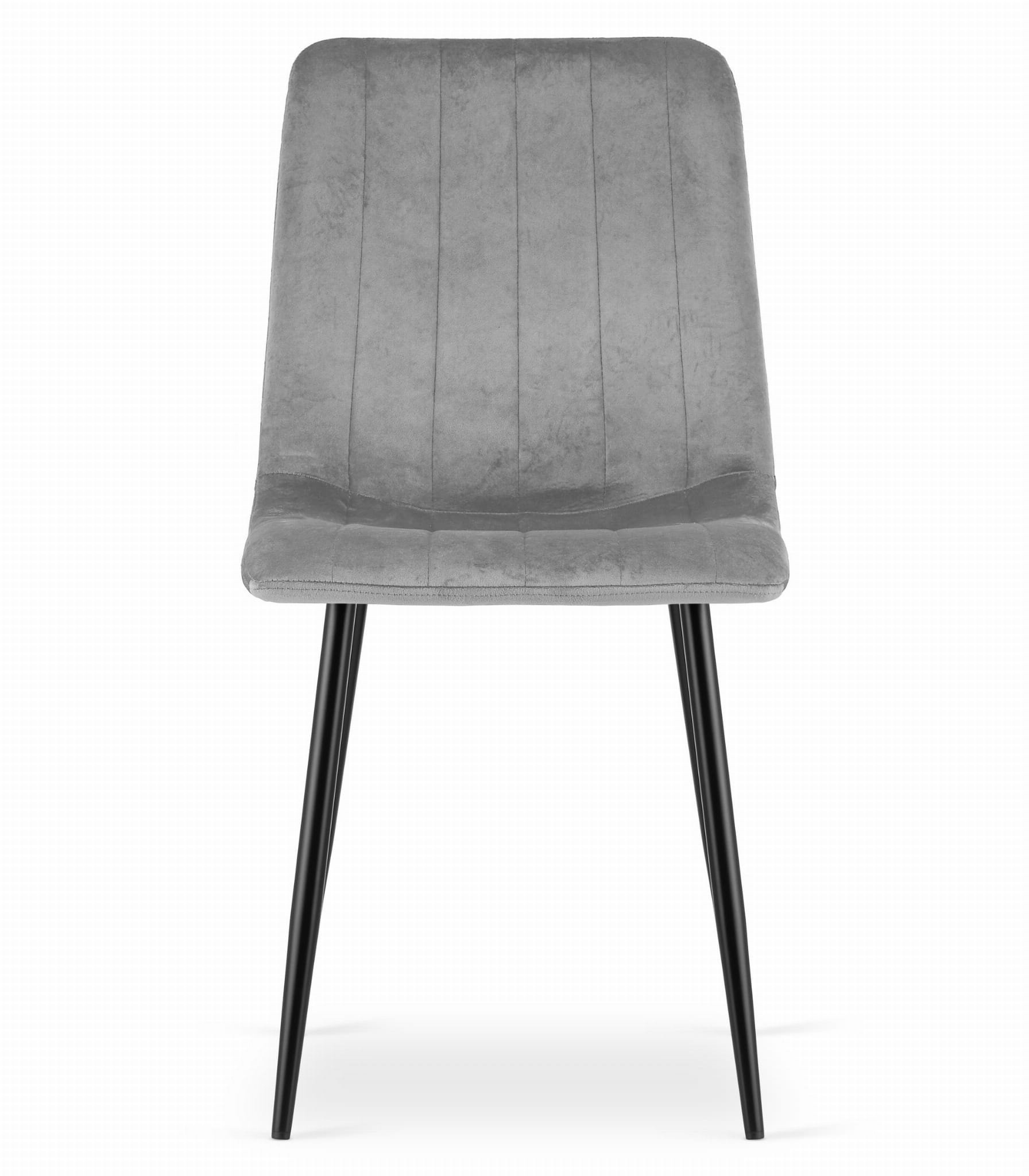 Design Velvet Stoelen - Moderne Eetkamerset - Lichtgrijs - Metalen Onderstel