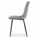 Praktische Eetkamerstoelen - Onderhoudsvriendelijk Velvet - 2 stuks - Stevig Metaalframe