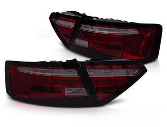 LED Upgrade Achterlichten geschikt voor Audi A5 (2011-2016) - Dynamisch Knipperlicht Red Smoke