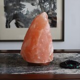 Premium Himalaya Zoutlamp XXL | Dimbaar | Complete Set met Houten Standaard