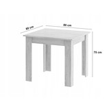 Moderne Eetset Scandinavisch Design - Eiken/Wit - 4 Persoons