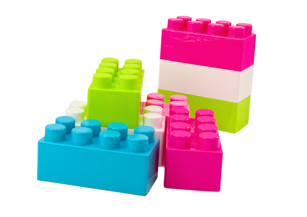 Bouwblokken - 20 stuks - 18.5x9x9 cm - inclusief tas