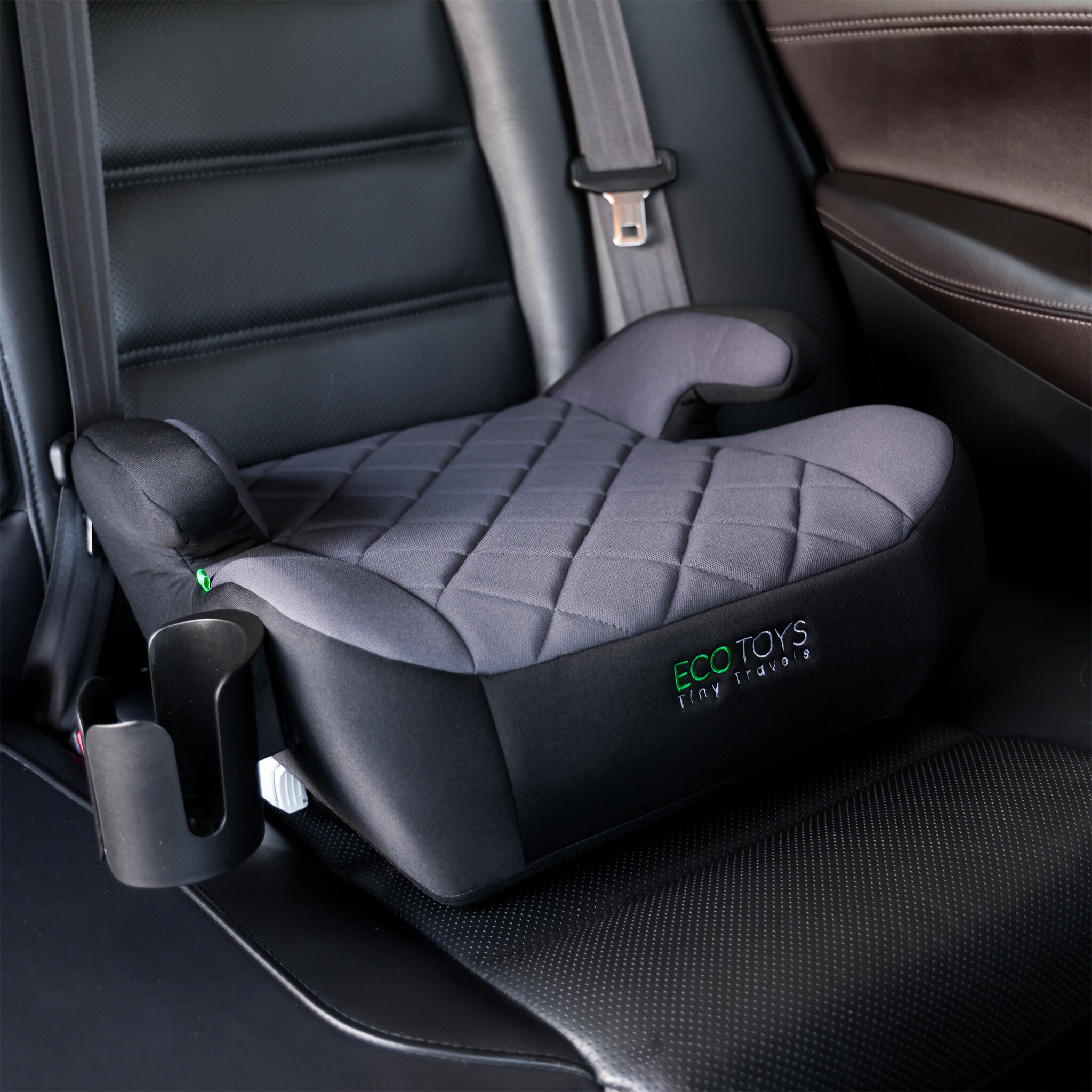 Stoelverhoger met isofix - 125-150 cm - iSize normen - drankhouder