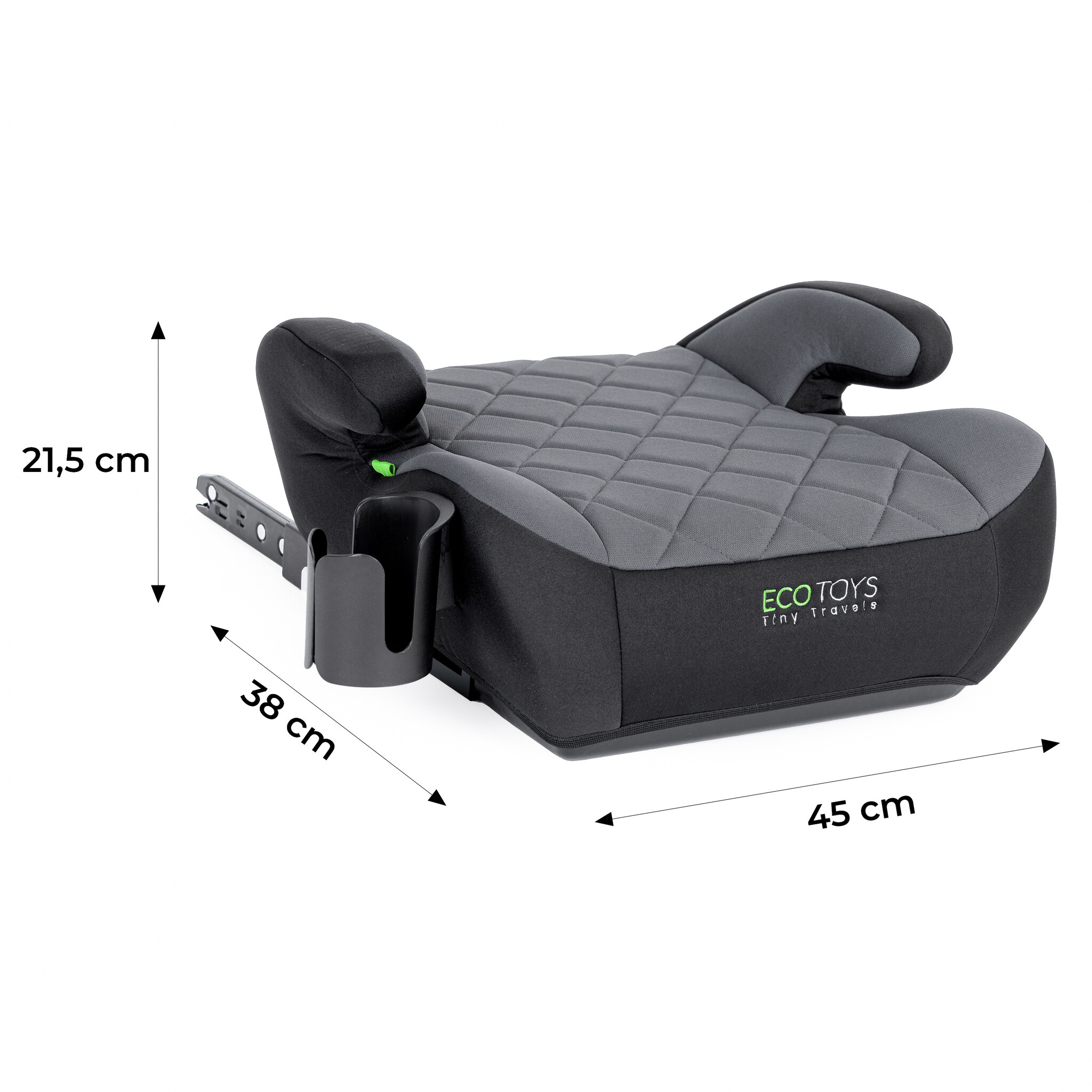 Stoelverhoger met isofix - 125-150 cm - iSize normen - drankhouder