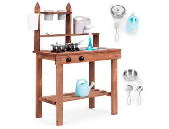 Speelkeuken - modderkeuken - werkende kraan - inclusief accessoires