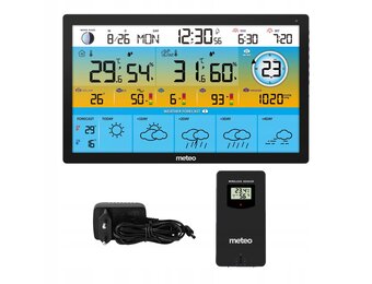 Weerstation - binnen/buiten temperatuur - luchtvochtigheid - atmosferische druk