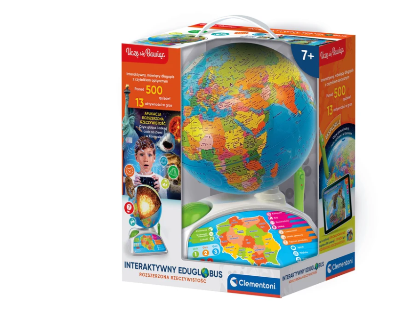 Wereldbol - interactief - voor kinderen 3-6 jaar - gerecycled plastic