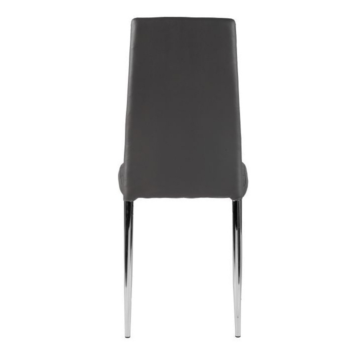 Eetkamerstoel - 4 stuks - grijs kunstleer - max 120kg