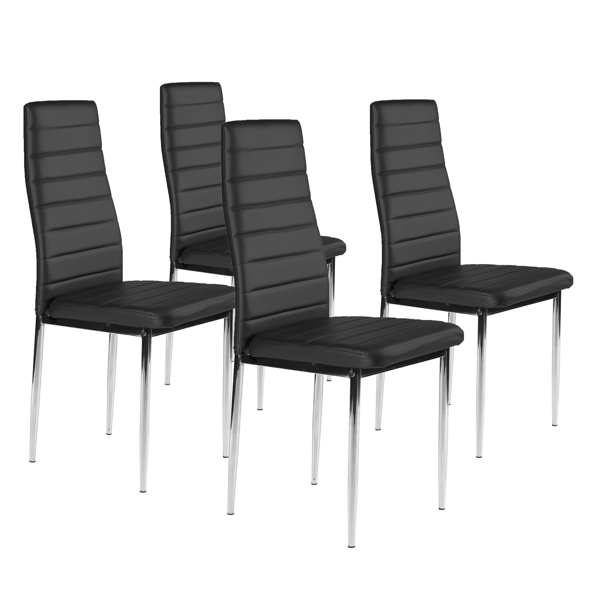Eetkamerstoelen - set van 4 - zacht kunstleer - draagvermogen 120 kg