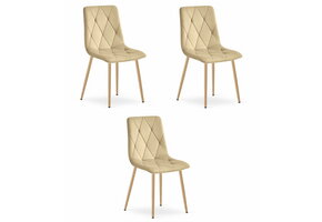 Fluwelen stoelen set beige kopen?