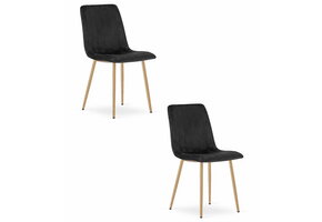 Fluwelen stoelen set zwart kopen?