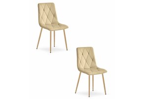 Eetstoelen set 2 houtlook poten kopen?