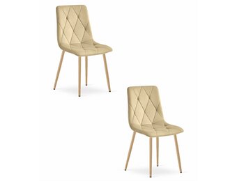 Eetstoelen set 2 houtlook poten kopen?