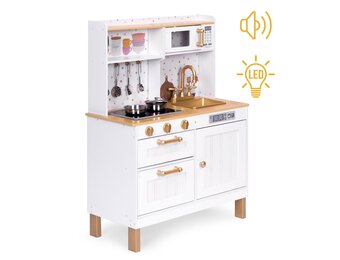 Kinderkeuken met 7 accessoires + effecten kopen?