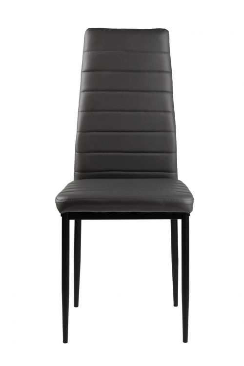 Onderhoudsvriendelijke Eetkamerstoelen - Set van 4 - Afwasbaar Kunstleer Grijs