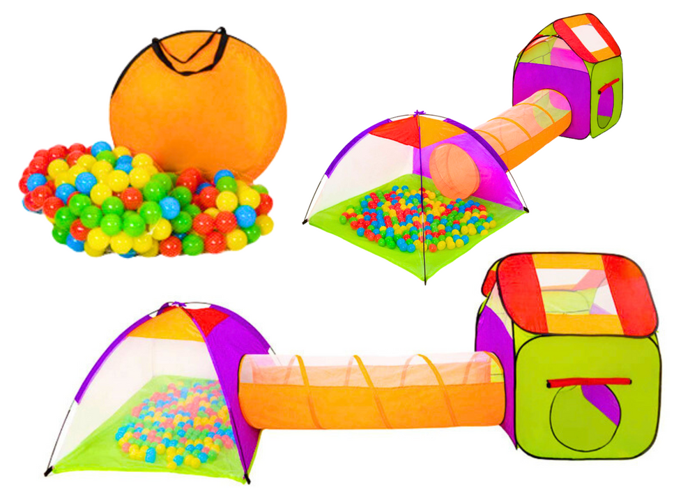 Complete Speeltent Set voor Kinderen - Speelhuis, Kruiptunnel en Tent - Ideaal Verjaardagscadeau