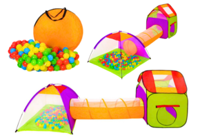 Multifunctionele Kinder Speeltent - Voor Binnen en Buiten - Met Tunnel en Ballen - 3+ jaar