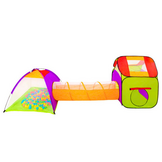 Multifunctionele Kinder Speeltent - Voor Binnen en Buiten - Met Tunnel en Ballen - 3+ jaar