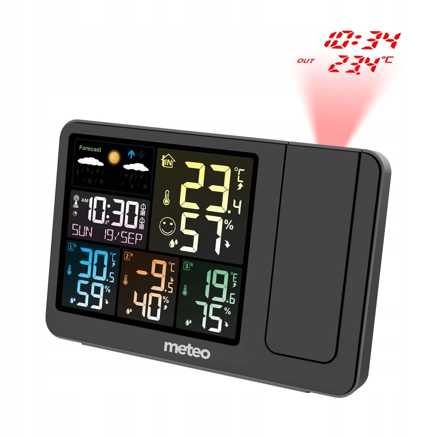 Binnen/Buiten Weerstation met Vochtigheidsmeter - Draadloze Tuinsensor