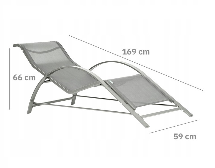 Premium Loungeset - 2 Ergonomische Tuinstoelen met Bijzettafel - Grijs