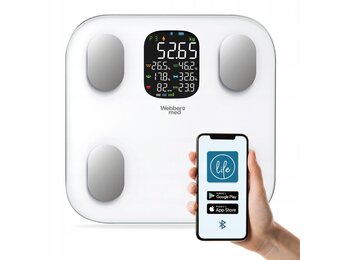 Smart Glazen Weegschaal met Gezondheidsapps - Gebruiksvriendelijk LCD-scherm