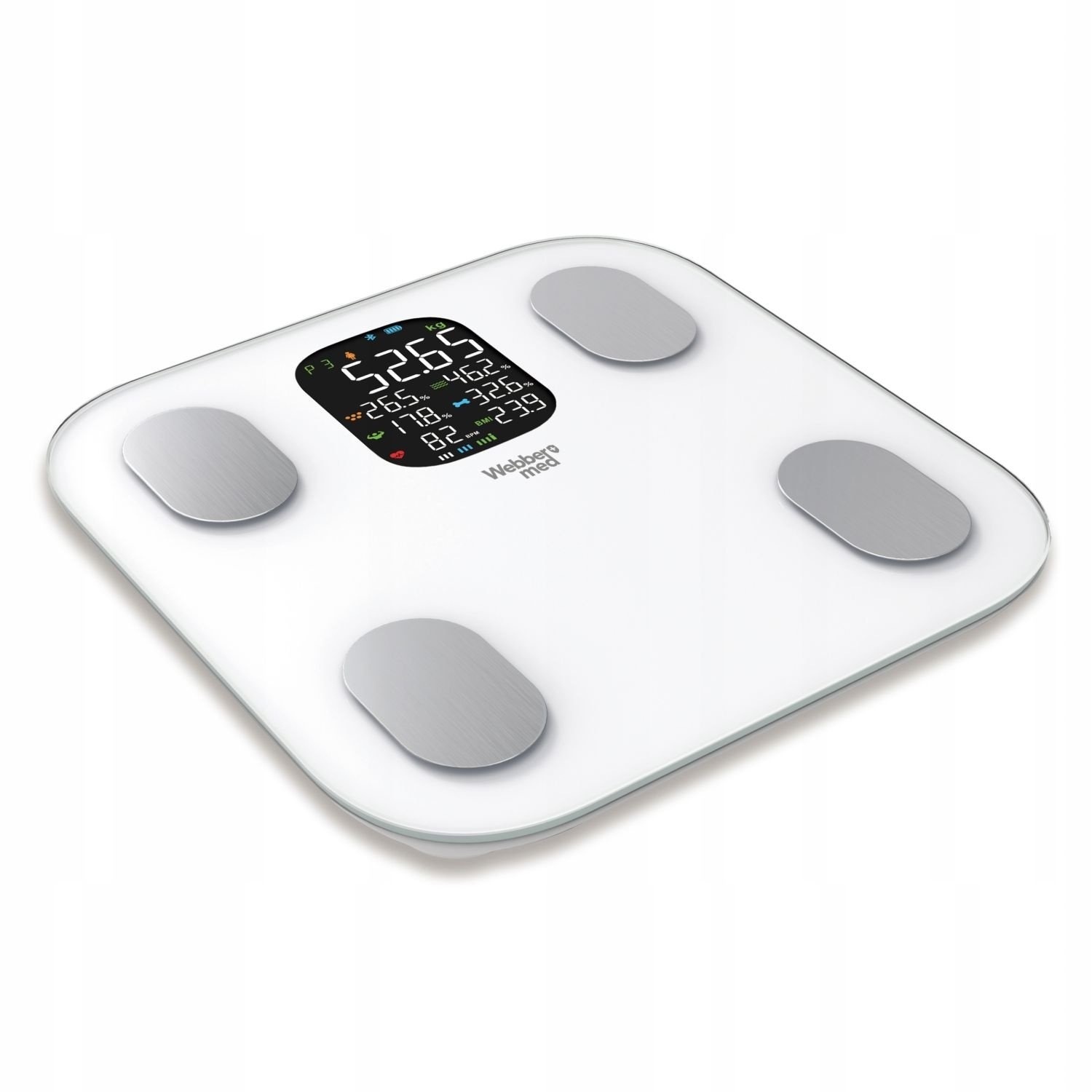 Smart Glazen Weegschaal met Gezondheidsapps - Gebruiksvriendelijk LCD-scherm