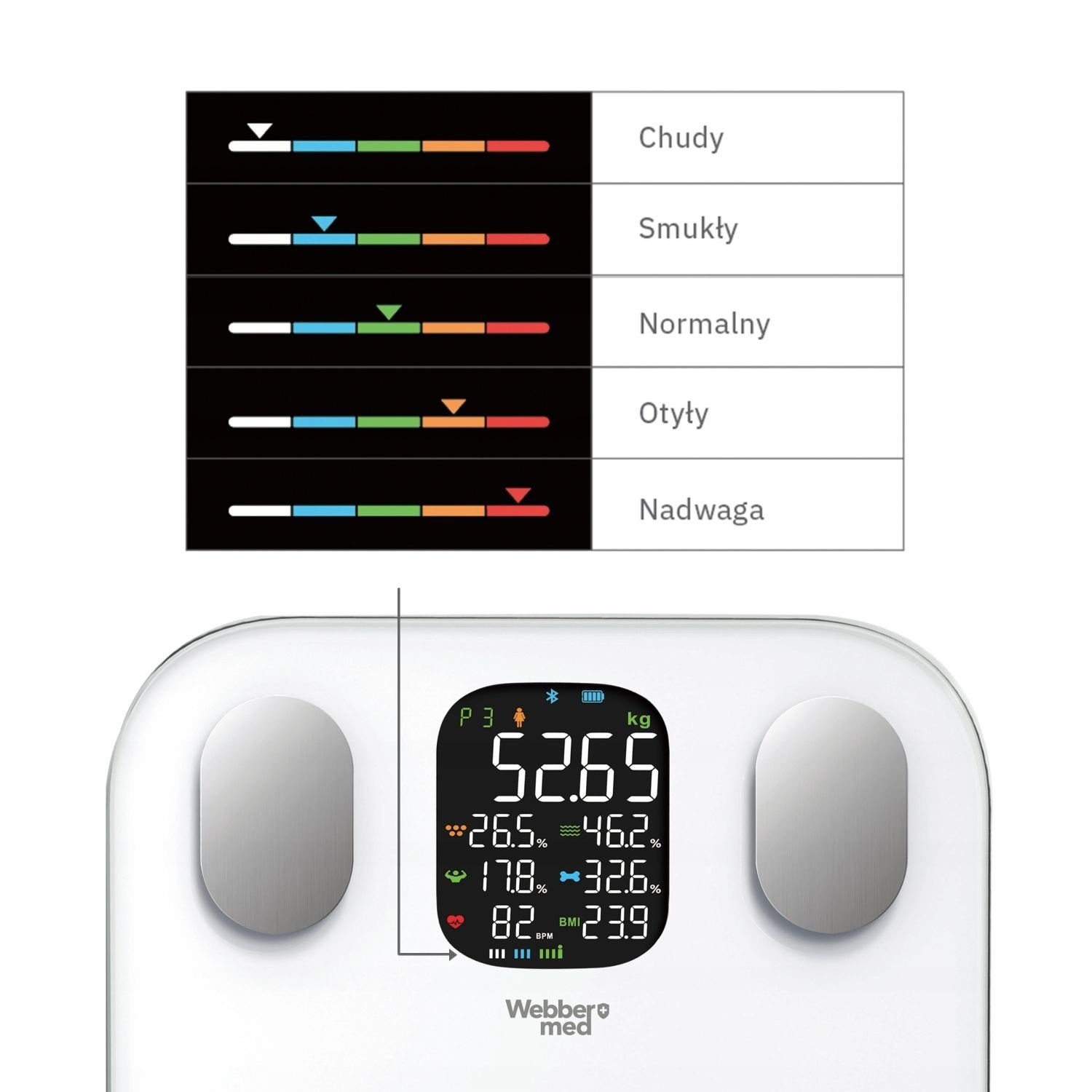 Smart Glazen Weegschaal met Gezondheidsapps - Gebruiksvriendelijk LCD-scherm