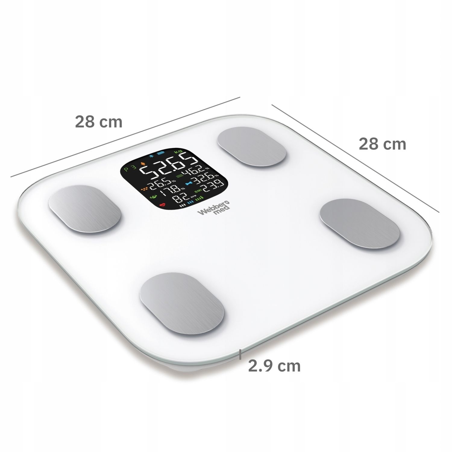 Moderne Gezondheidsweegschaal - Bluetooth Connected - Gezinsgebruik