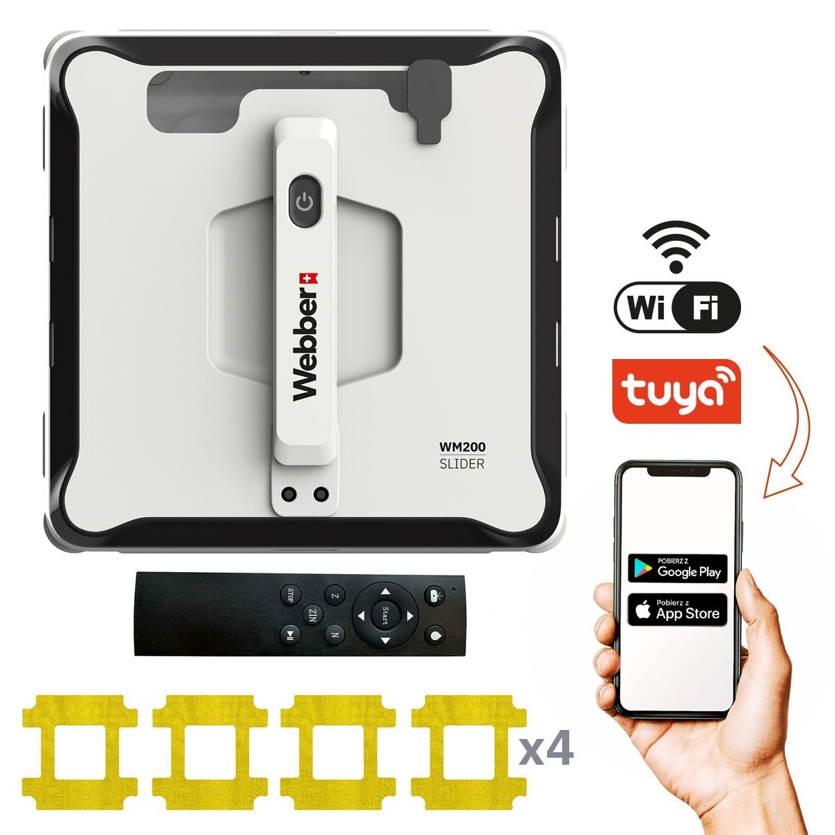 Veilige Robotische Ramenwasser - Zonder Ladder Reinigen - Met Afstandsbediening