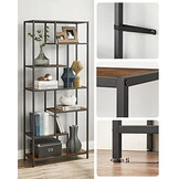 Design Boekenkast XL - Industrieel Staal/Hout - 180cm