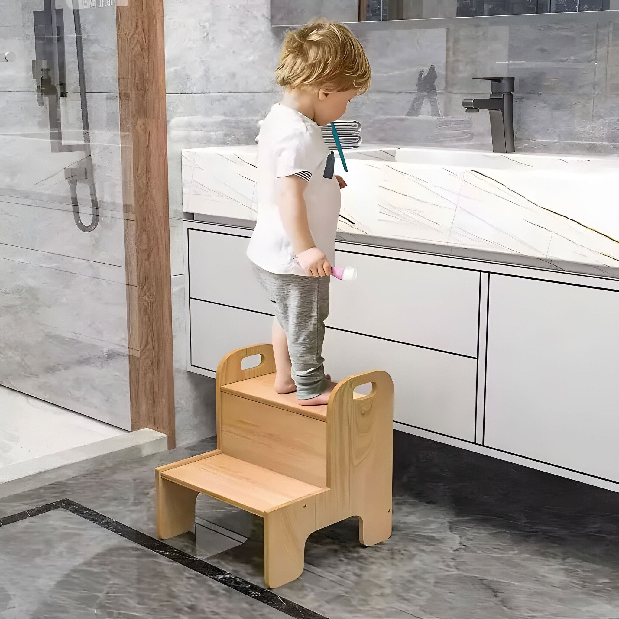 Montessori Keukentrap Kind - Zelfstandig Leren Helpen - Veilig Design