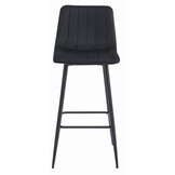 Ergonomische Barkruk - Comfortabel Zitten - Zwart Fluweel