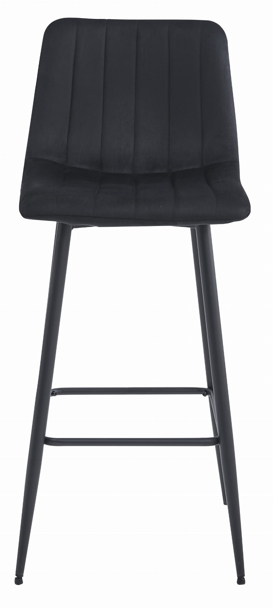 Duurzame Barkruk - Stalen Frame - Zwart Fluweel