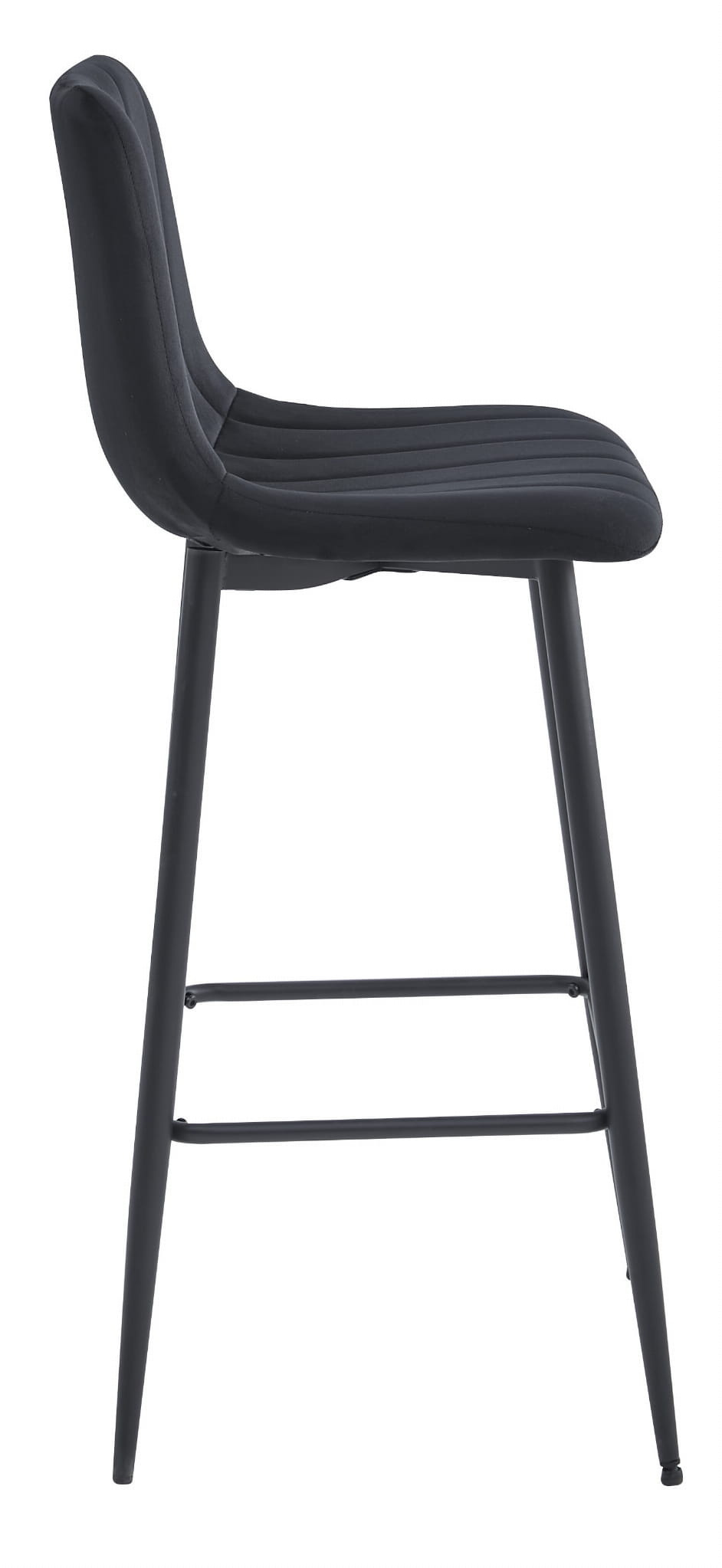 Duurzame Barkruk - Stalen Frame - Zwart Fluweel