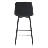 Duurzame Barkruk - Stalen Frame - Zwart Fluweel