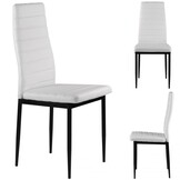 Voordelige Set Witte Eetkamerstoelen - 4 stuks - Moderne Uitstraling
