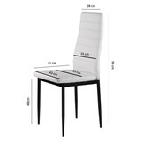 Voordelige Set Witte Eetkamerstoelen - 4 stuks - Moderne Uitstraling