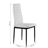 Voordelige Set Witte Eetkamerstoelen - 4 stuks - Moderne Uitstraling