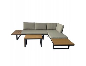 Luxe Loungeset met Hoekbank - Waterafstotende Kussens - Grijs