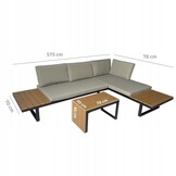 Moderne Tuinhoekbank Set - Inclusief Tafel - Weerbestendig