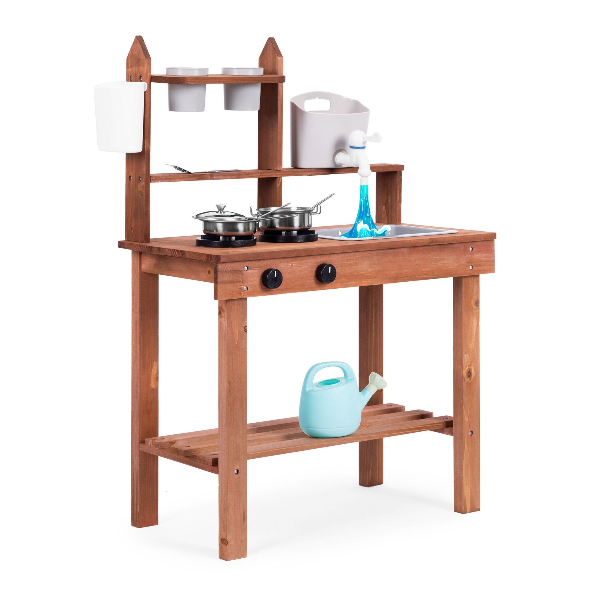 Luxe Kinderspeelkeuken Set - Werkende Kraan en Metalen Accessoires