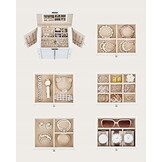 XL Sieradendoos met Vakjes en Spiegel - Complete Sieradenorganizer