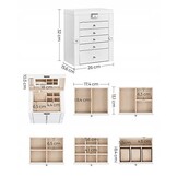 Elegante Witte Sieradencassette met Spiegel - Perfect Geschenk