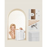 Elegante Witte Sieradencassette met Spiegel - Perfect Geschenk