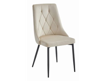 Duurzame Eetkamerstoelen - Set van 4 - Onderhoudsvriendelijk Velvet Beige