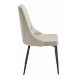 Duurzame Eetkamerstoelen - Set van 4 - Onderhoudsvriendelijk Velvet Beige