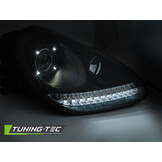 Porsche Cayenne Xenon Koplampen Set | Zwart LED Design 2002-2006