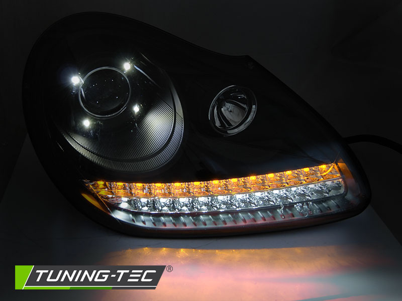 Xenon Koplampen Set | Zwart LED Design geschikt voor Porsche Cayenne 2002-2006